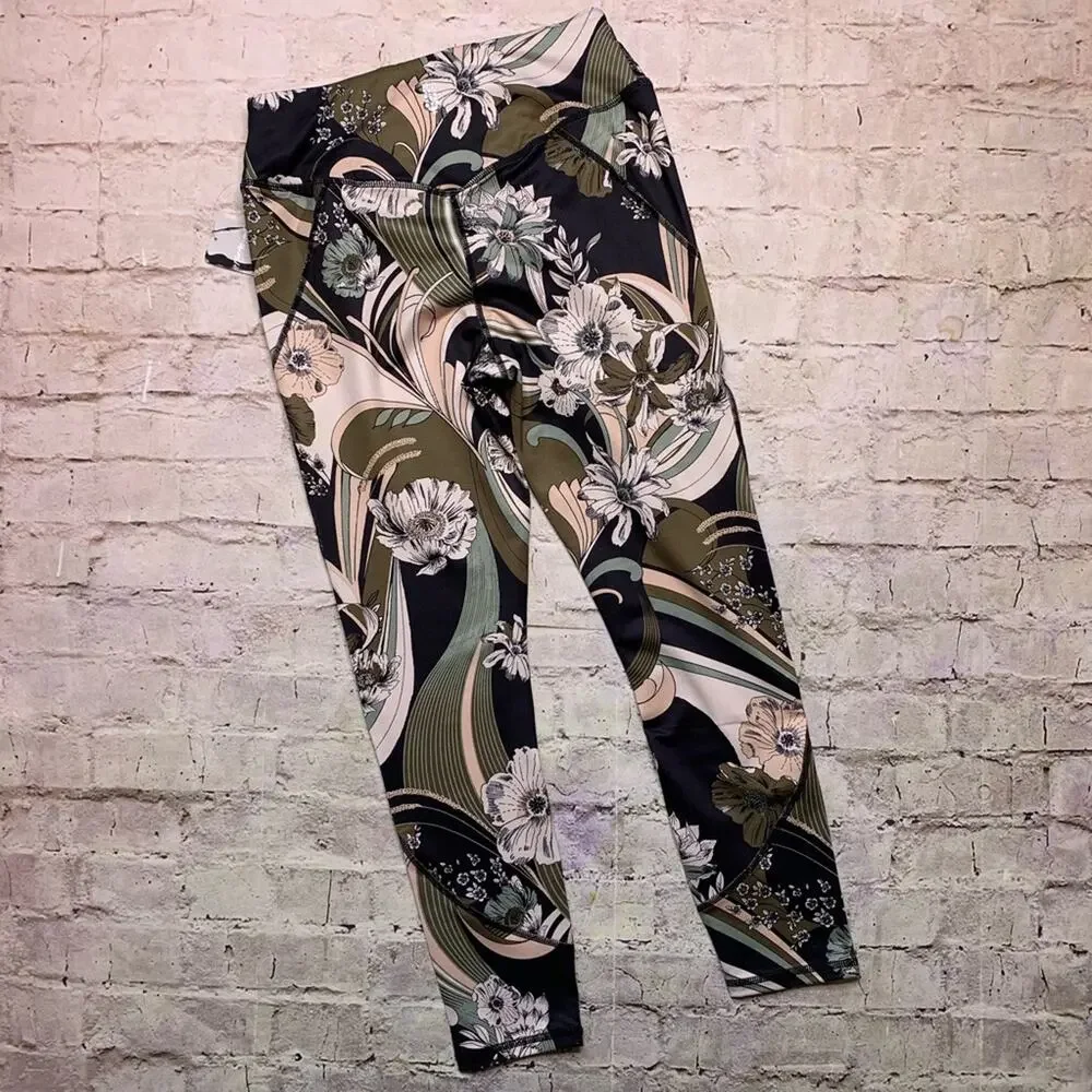 Free People Wave Crush Leggings in Black Combo